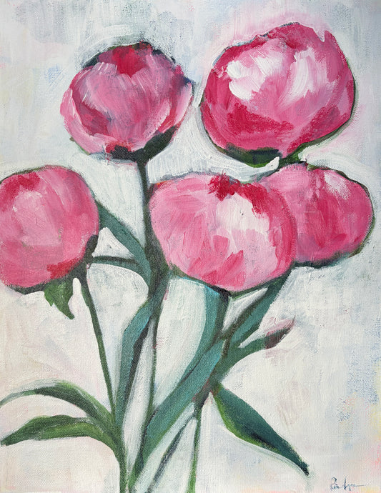 Peonies — Original Acrylic Painting, 14 x 18